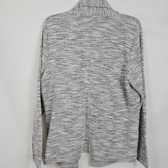 Womens Business Casual Comfy Knit Light Gray Open Front Cardigan Van Heusen XL - Picture 2 of 11